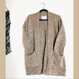 Abercrombie & Fitch Brown Speckled Knit Cardigan